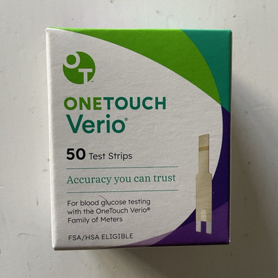 OneTouch Verio Glucose Test Strips 50ct for Verio Flex/Reflect Exp 2027-04-30