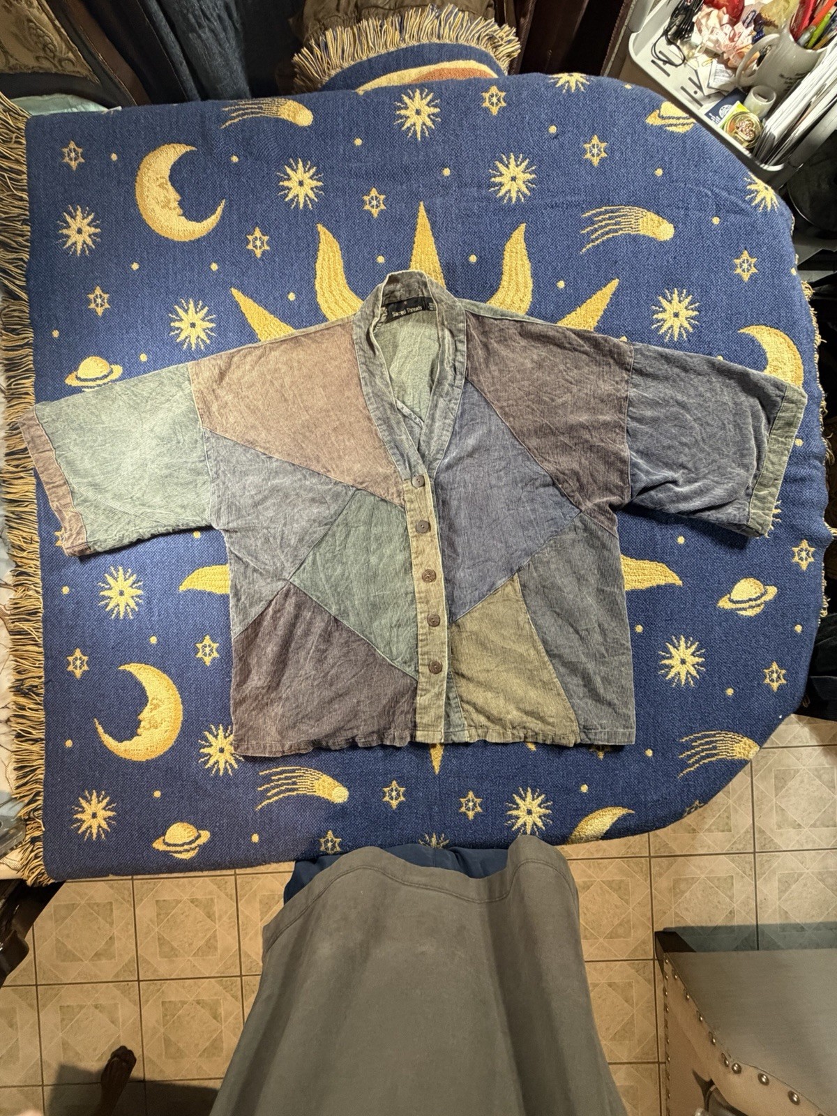 Sacred Threads Women's Multicolor Patchwork Cordu… - image 1