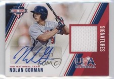 2018 USA Baseball Stars & Stripes and Material Signatures Nolan Gorman Auto 8rw