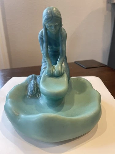 Vintage Van Briggle Art Pottery Native American Indian Maiden Figurine 6” Signed