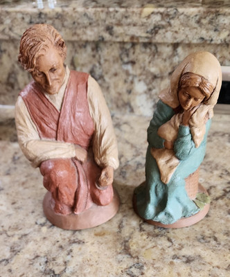Tom Clark Joseph and Mary %& JesusFigurine Nativity 1984 Signed