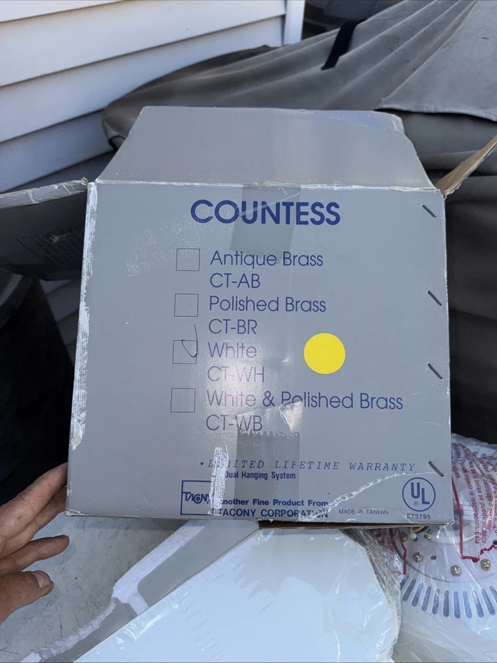 New Old Stock Regency Marquis Countess 42" 5 Blade Ceiling Fan, White - Image 3 of 4