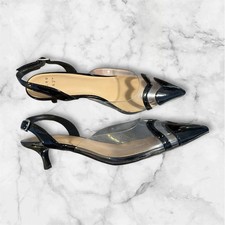 A New Day Elegant Black heels With Clear Accents 