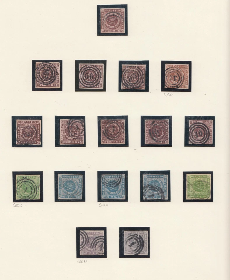 DENMARK 1851-1862 FANTASTIC COLLECTION 73 CLASSIC STAMPS - ONLY LUXUS QUALITY !! - Bild 1 von 4