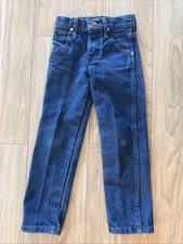 Vintage Wrangler Boys 5 Slim Straight Blue Denim Jeans 100 Cotton 1013MWZJP