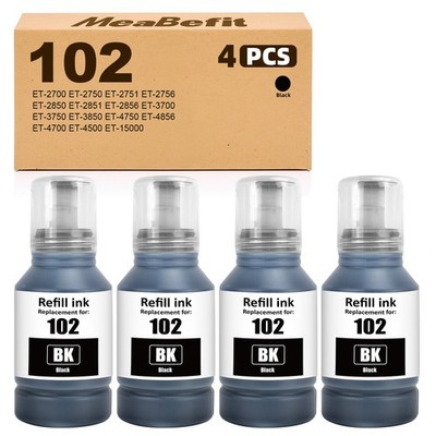 4BK 127ML Nachfüll Tinte Tintenflasche für Epson Ecotank 102 ET-2720 ET4800 1810