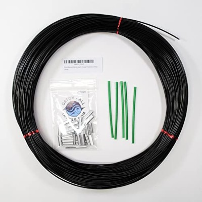 Monofilament Fishing Leader Kit 100yds 2.0mm-400lb Black with Loop Protectors