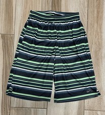 Nike SB Shorts Boys Size XL Green, Blue, Black Striped Relaxed Athletic Shorts