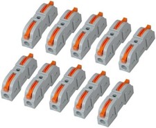 10 Piece Lever Nut Connector Assortment Compact Wire Terminal Block Splicing