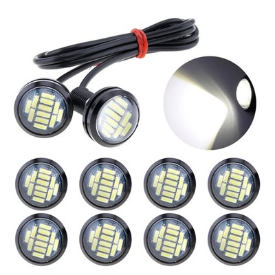 Eagle Eye LED Lights, 10Pcs 23mm Eagle Eye High Power 4014 12SMD 12V Car Fog ...