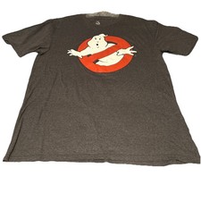 Ghostbusters Iconic No Ghost Logo Retro 80's Movie Men's XLT- T-Shirt Dark Gray