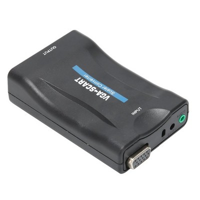 VGA-zu-SCART-Konverter HD-Videoadapter Computerzubehör Mit Steuer- Und Lade I2Qd