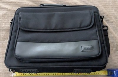 Targus Black 15.5'' x 11.5'' Laptop Bag Briefcase +Shoulder Strap hndl+Pouch&pckt