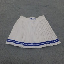 RLX Ralph Lauren Skirt Womens Medium Skort Pleated Tennis Golf Athleisure White