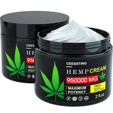 2 Pack Hemp Cream by - for Men and Women - Hydrating and Moisturizing for Skin