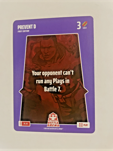 2024 Bo Jackson Battle Arena Prevent D Play Card!