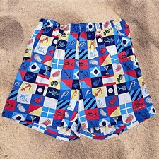 COLUMBIA PFG Backcast II Printed Swim Trunks 6" Nylon UPF 50 Mens Medium