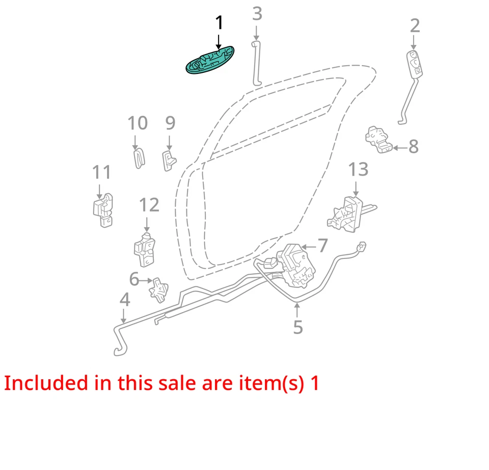 FITS 2004 CHRYSLER INTREPID HANDLE LF04YJRAE - NEW OEM LF04YJRAE - Image 3 of 4