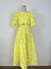 Elegant Floral Lace Two-Piece Dress