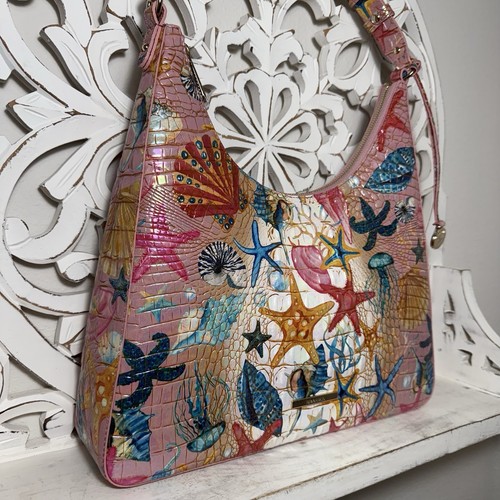 Brahmin Tabitha Shoulder Bag Starlight Ombre Seashell Beach Melbourne Leather - Picture 3 of 9