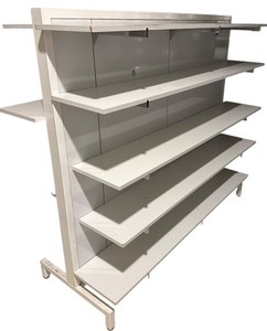 Double-Sided Retail Display Rack with Hooks – Freestanding Store Fixture