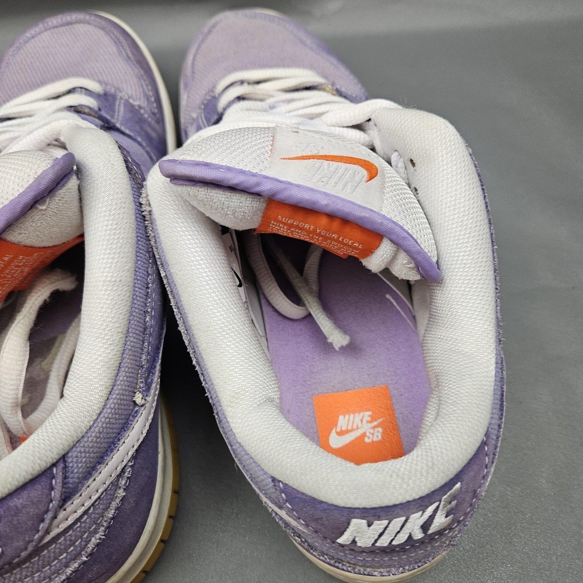 Nike SB Dunk Low Unbleached Lilac Shoes Mens 9.5 Purple Sneakers