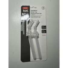 OXO Tot 2-Pack Replacement Straw Set - 9 ounce White SZ 2 Count