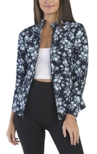 NWT Tommy Bahama Yoga Full Zip Jacket Pullover S M L XL Navy Pockets UPF F9