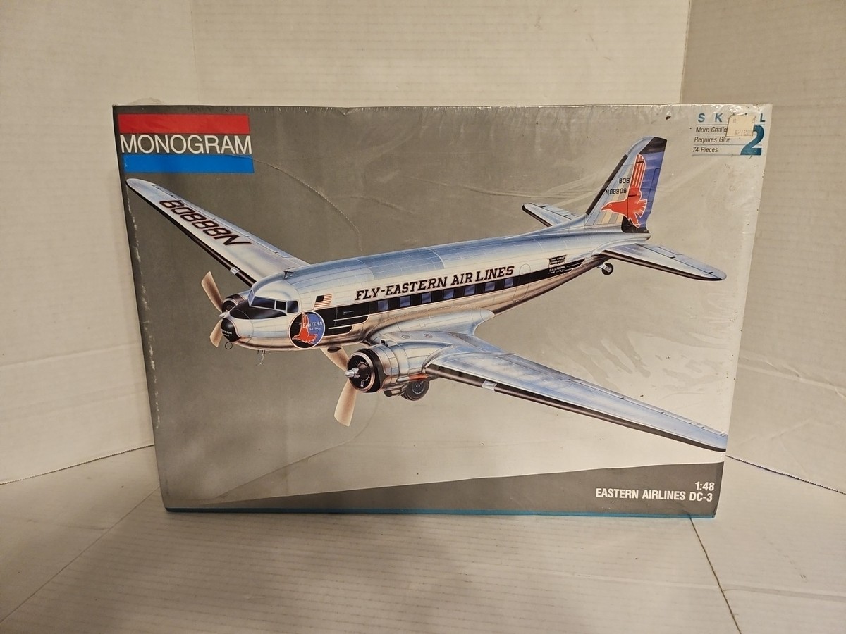 Monogram 5610 1:48 Eastern Airlines DC-3 New, Sealed Box Model Kit