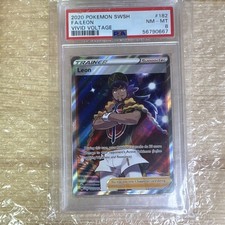 Pokemon TCG Leon Full Art Holo Ultra Rare 182/185 Vivid Voltage PSA 8 on eBay