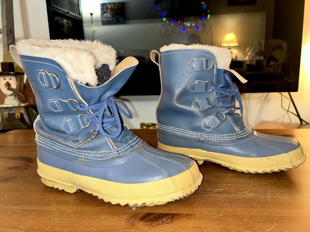 Sorel Vintage Manitou Boots with Liner Men’s 7 Women’s 9 EUC Vintage Sorel Manitou Kaufman duck boots! Taupe... | Depop main image 4