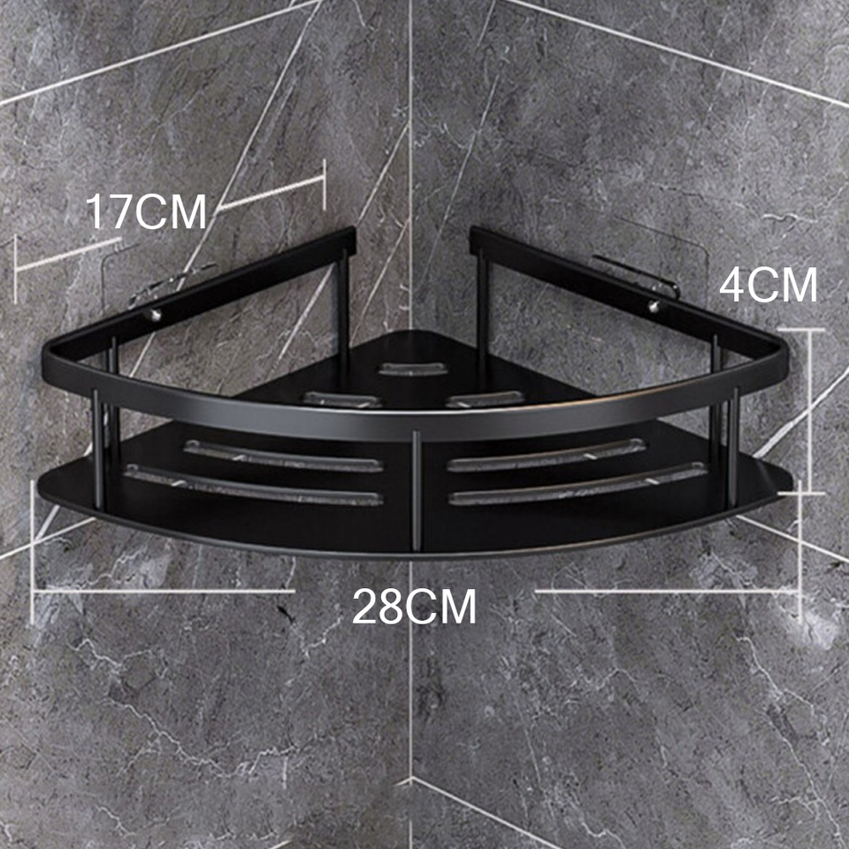 2PCS Corner Shower Rack Shelf Bathroom Storage Organiser Basket Tidy ...