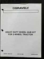 Gravely heavy duty wheel hub kit for two wheel tractor form 38226 part 38225