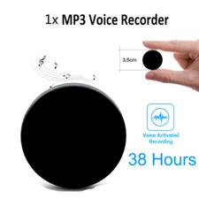 38 Hrs Mini Voice Activated Recorder Digital Audio Magnetic 32GB MP3 Player