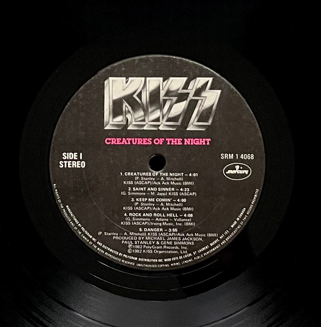ORIGINAL 1985 KISS Album CREATURES OF THE NIGHT Vinyl RARE
