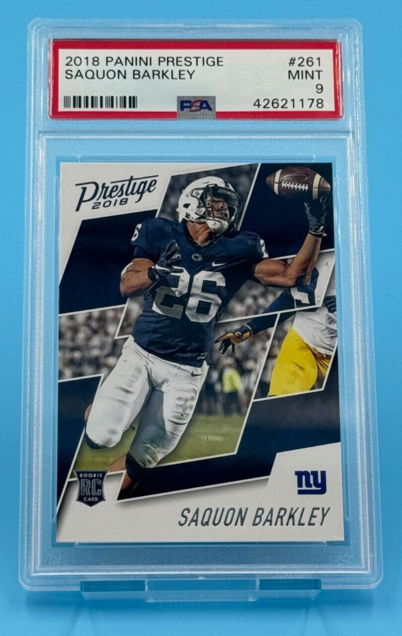 2018 PRESTIGE SAQUON BARKLEY RC #261 PSA 9 MINT