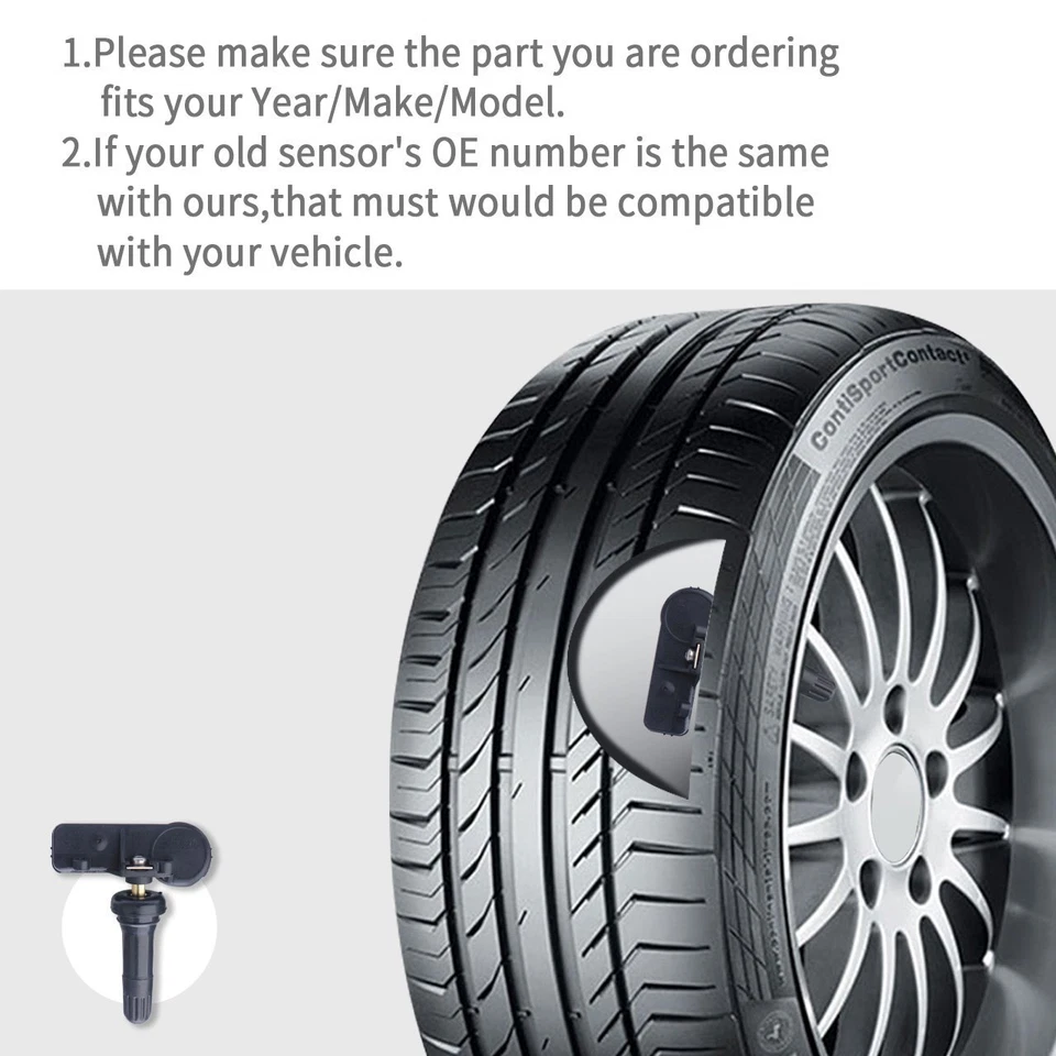 4 件套全新 TPMS 轮胎压力传感器 13586335 适合别克雪佛兰 GM — 第 4/4 张图片