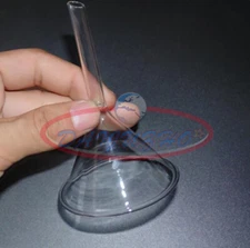 2PCS 60mm Glass Powder Funnel, With Straight Tip, Lab Glassware Brand NEW #A6-39