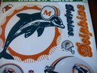 Vintage Miami Dolphins NFL Team Mascot Reusable Static Window Clings Glass — photo 3