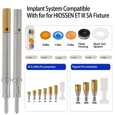 For Hiossen Osstem ET Locator Overdenture Abutment Male Cap Mini/Regular Dio 3.7