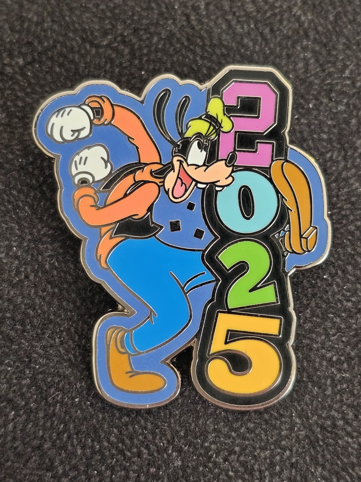 Goofy Disney Parks Pin Dated 2025 Happy New Year 2025 Mystery Goofy Only (15)