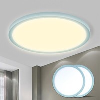 Lqwell Deckenleuchte Led Deckenlampe, IP44 Wasserfest Badlampe Rund Flach 18W