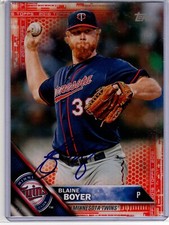 Blaine Boyer 2016 Topps 5x7 Ltd. Ed. RED #1/5 Signed Autograph Beckett Certified