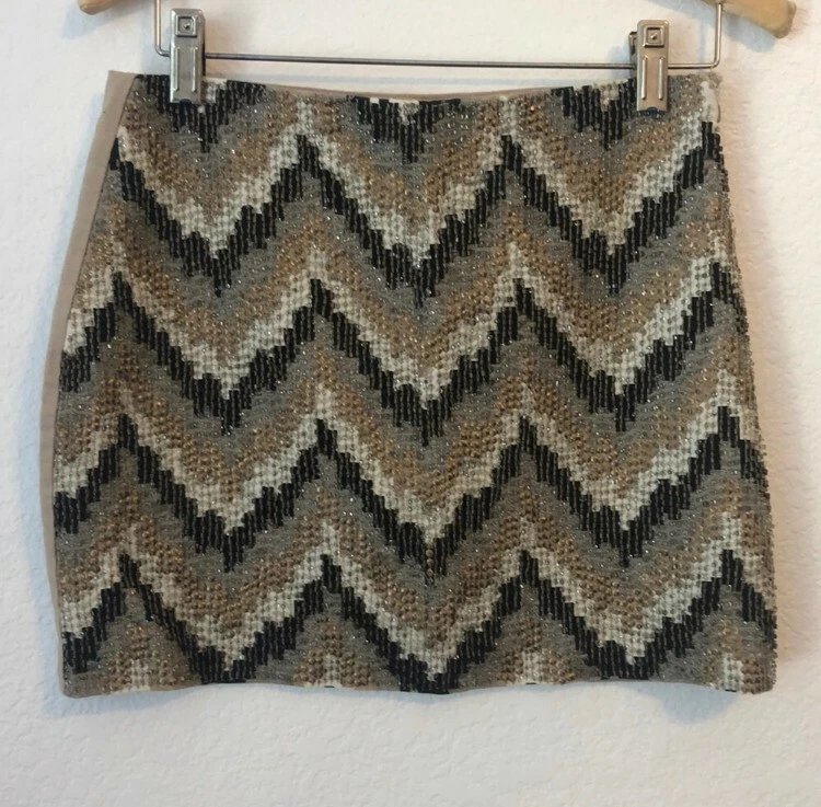 zara beaded mini skirt
