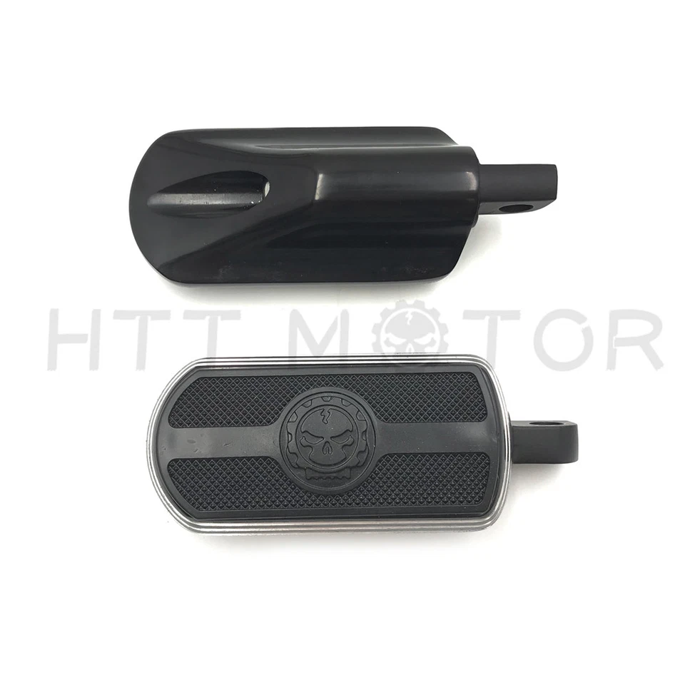 Black Gear Skull Front or Rear Foot peg Footrest For 84-17 Harley Sporster - Image 4 of 4