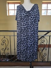Michael Kors S Dress M Women gray leopard animal print Neiman Nordstrom sheath