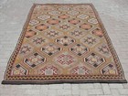 Vintage Turkish Goat Hair Kilim Rug, medium Kilim rug, oushak rug