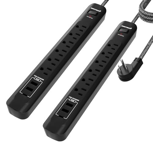 Surge Protector Power Strip with USB Port6 AC Outlets with 3 USB Ports Power ...-image