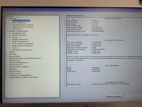 Dell Inspiron 3470 SFF Intel i5-9400 2.90GHz, 12GB DDR4 RAM, NO DRIVE/OS #95 - Picture 4 of 4