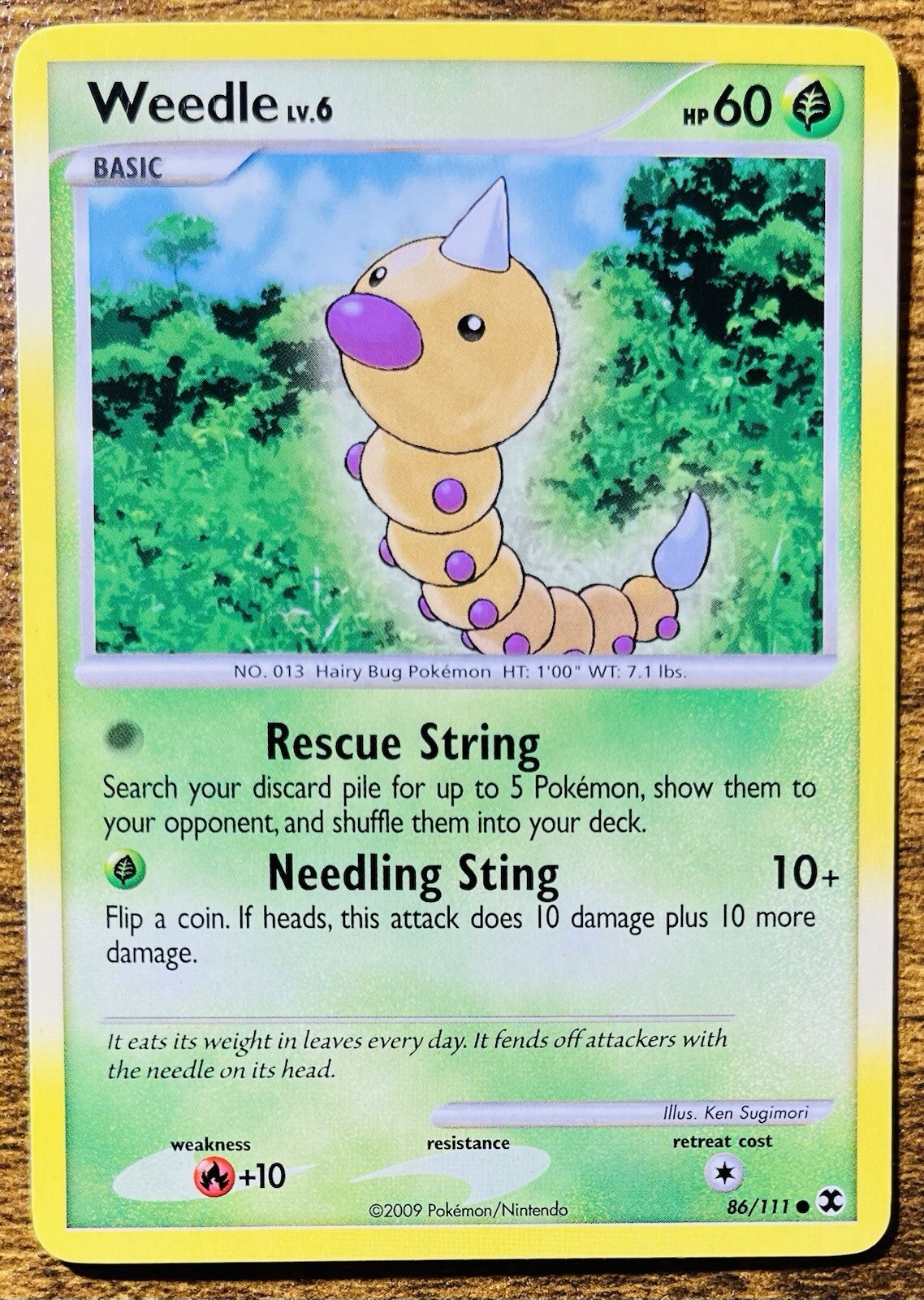 POKEMON WEEDLE LV.6 86/111 RISING RIVALS COMMON NM-MT